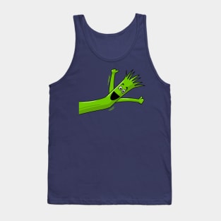 Green Wacky Waving Tube Man Portrait Tank Top